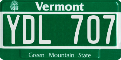 VT license plate YDL707