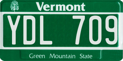 VT license plate YDL709
