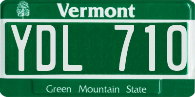 VT license plate YDL710