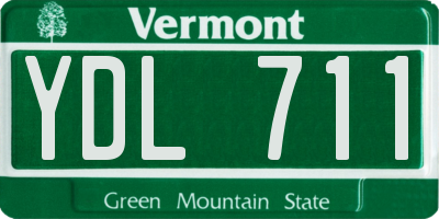 VT license plate YDL711
