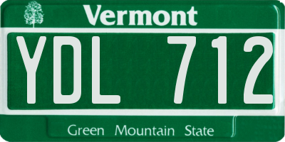 VT license plate YDL712