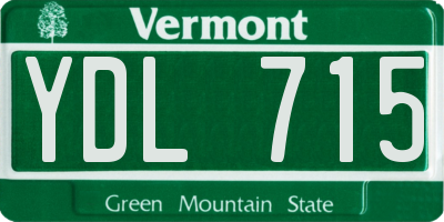 VT license plate YDL715