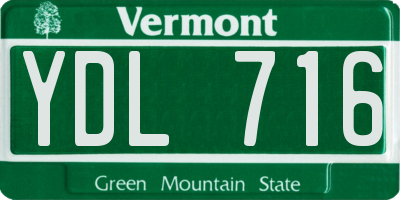 VT license plate YDL716