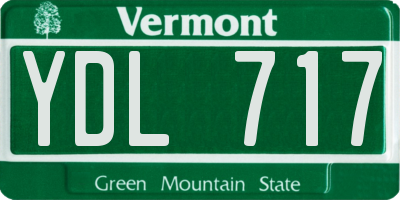VT license plate YDL717