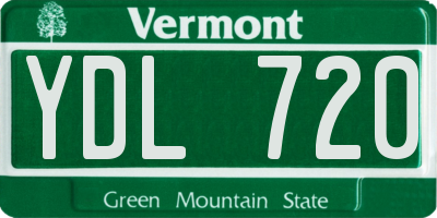 VT license plate YDL720