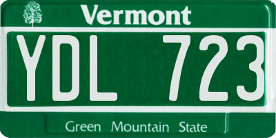 VT license plate YDL723