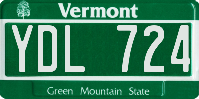 VT license plate YDL724