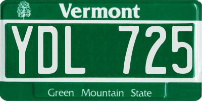 VT license plate YDL725