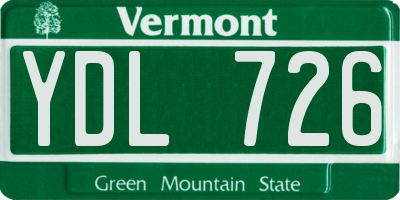 VT license plate YDL726