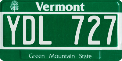 VT license plate YDL727