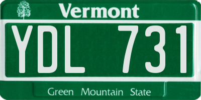 VT license plate YDL731