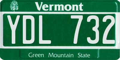 VT license plate YDL732