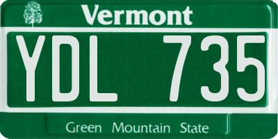 VT license plate YDL735