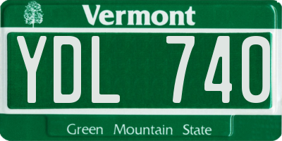VT license plate YDL740