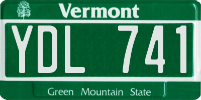 VT license plate YDL741