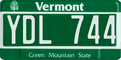 VT license plate YDL744