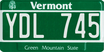 VT license plate YDL745