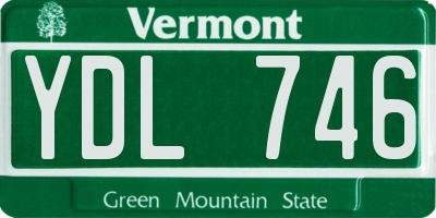 VT license plate YDL746