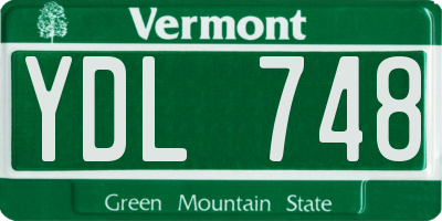 VT license plate YDL748