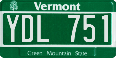 VT license plate YDL751