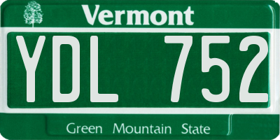 VT license plate YDL752