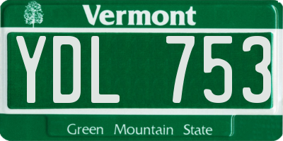 VT license plate YDL753