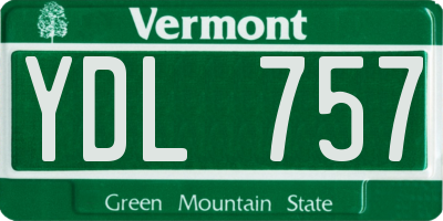 VT license plate YDL757