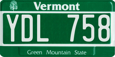 VT license plate YDL758