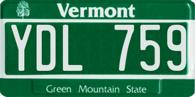 VT license plate YDL759