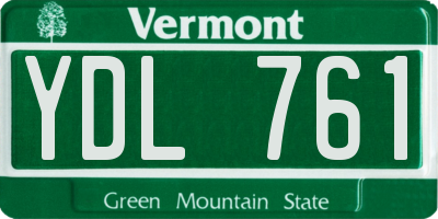 VT license plate YDL761