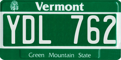 VT license plate YDL762