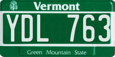 VT license plate YDL763