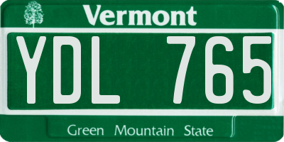 VT license plate YDL765