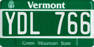 VT license plate YDL766