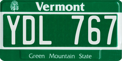 VT license plate YDL767