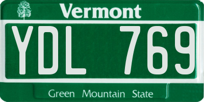 VT license plate YDL769