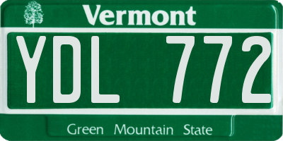 VT license plate YDL772