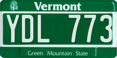 VT license plate YDL773