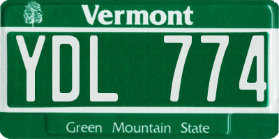 VT license plate YDL774