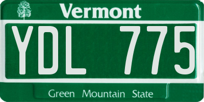VT license plate YDL775