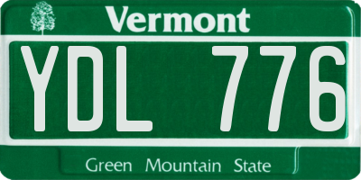 VT license plate YDL776