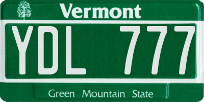 VT license plate YDL777