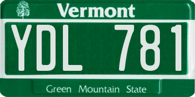 VT license plate YDL781