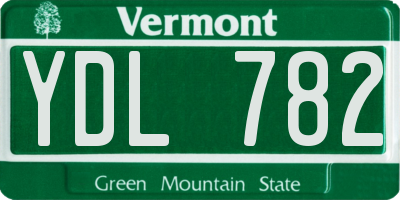 VT license plate YDL782