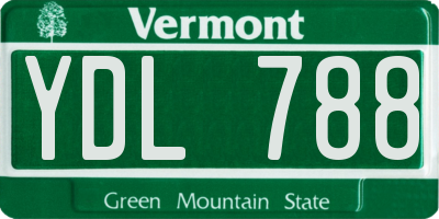 VT license plate YDL788