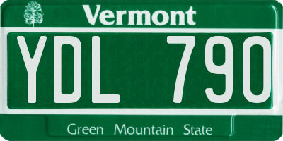 VT license plate YDL790