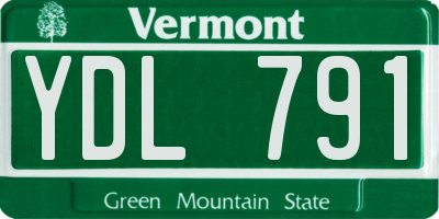VT license plate YDL791