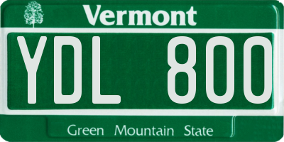 VT license plate YDL800