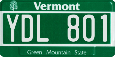 VT license plate YDL801