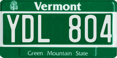 VT license plate YDL804